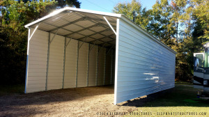 RV carport style metal building.